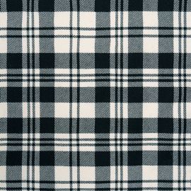 Scott Black & White Heavyweight Tartan Fabric - Single Width