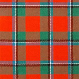 Sinclair Red Ancient Heavy Weight Tartan Fabric-Front