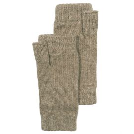 Ladies Otter Light Brown Cashmere Fingerless Gloves
