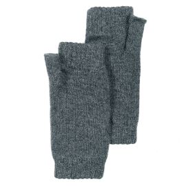 Ladies Charcoal Cashmere Fingerless Gloves
