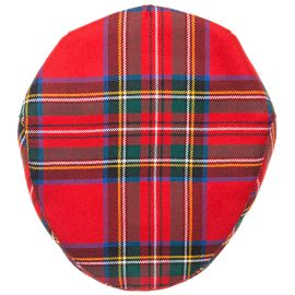 Royal Stewart Tartan Barnton Flat Cap - Above