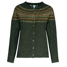 Women's Ailsa Harris Fair Isle Knitted Wool Crew Neck Cardigan