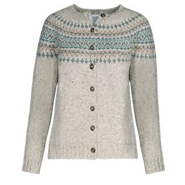 Women's Ailsa Mull Fair Isle Knitted Wool Crew Neck Cardigan
