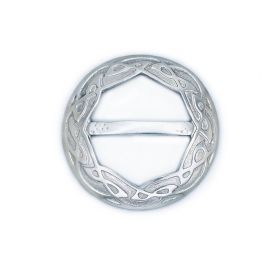 Celtic Scarf Ring in Polished Pewter