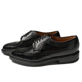 Loake Black Sovereign Polished Brogue Shoes