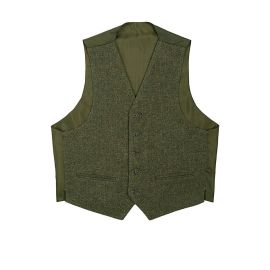 Beaters Green Shetland Tweed 5 Button Kilt Waistcoat