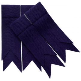 Purple Plain Coloured Garter Double Flashes 