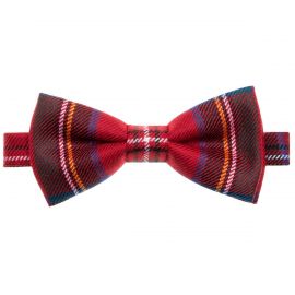 Stewart Royal Modern Tartan Mens Wool Bow Tie - Front View