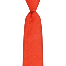 Red Ancient Plain Coloured Wool Tie