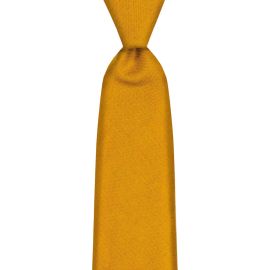 Gold Plain Coloured Wool Tie