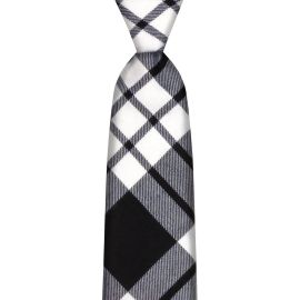 MacFarlane Black/White Modern Tartan Tie