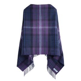 Scotland Forever Modern Tartan Lambswool Poncho