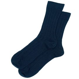 Mens Luxury Navy Blue Cashmere Blend Socks