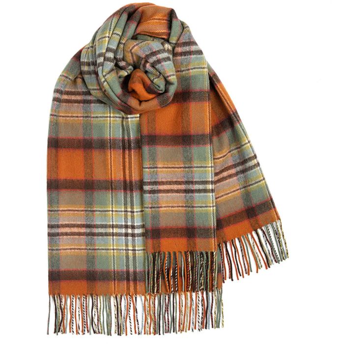 Bobbie Dundee Old Weathered Tartan Lambswool Stole