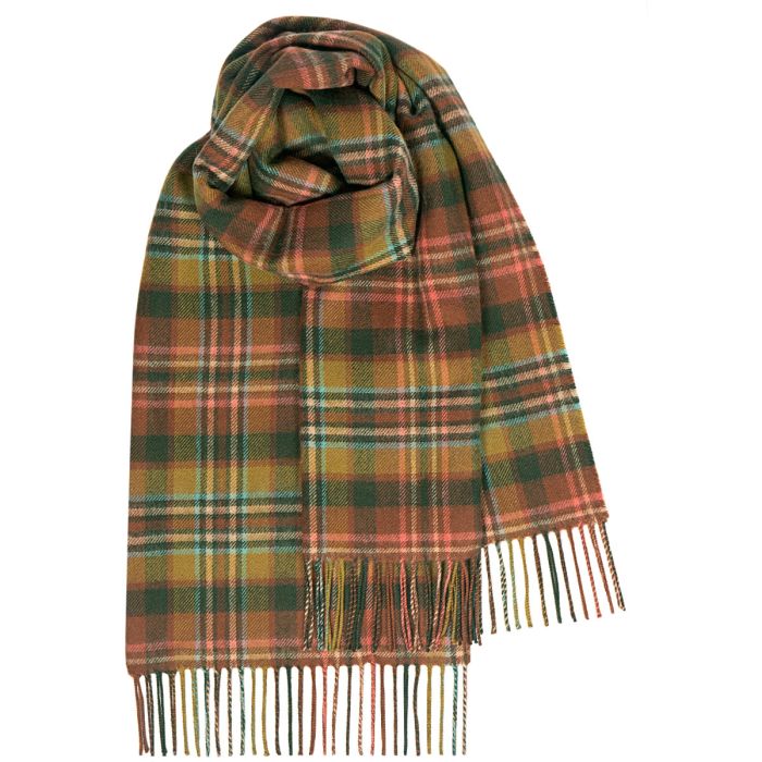 Bobbie Scott Green Antique Tartan Lambswool Stole