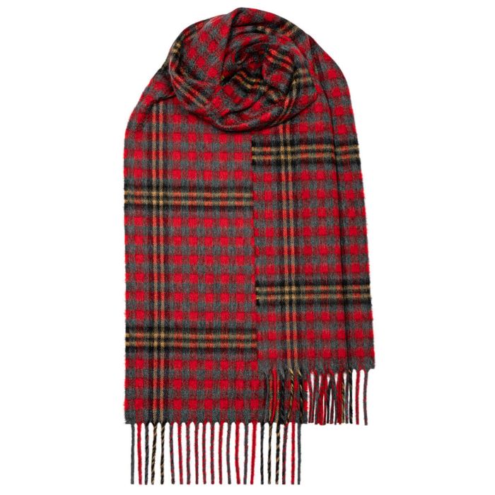 Red Red Rose Tartan Luxury Cashmere Scarf