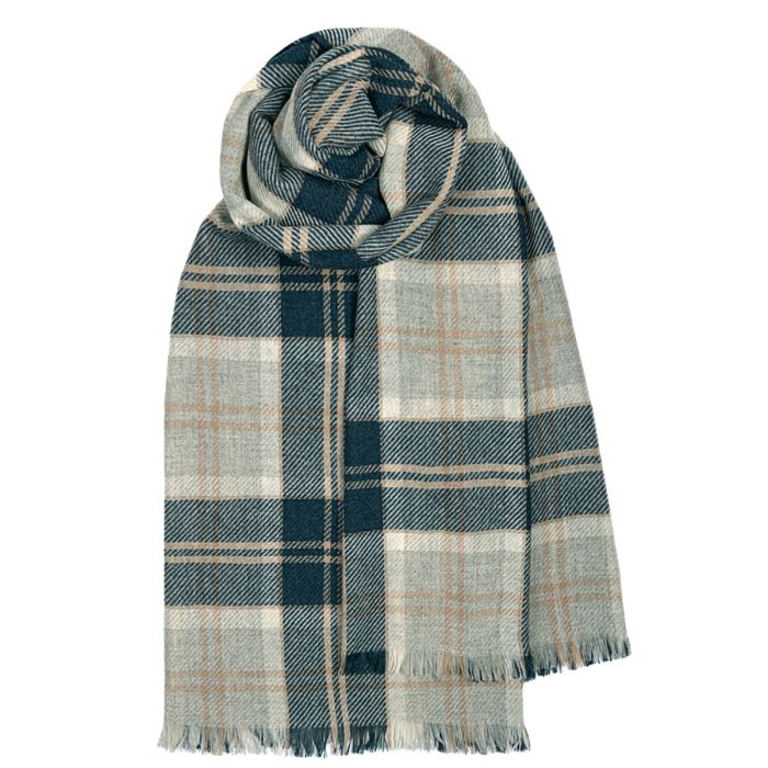 Brock Bannockbane Grey Luxury Fine Wool Scarf