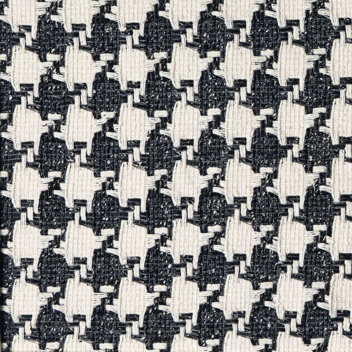 Cotton Marl Anthracite Houndstooth Multi Wool Tweed Fabric Sample