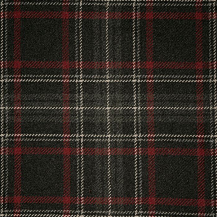 Bracken Stewart Graphite Heavyweight Wool Tartan Fabric Sample