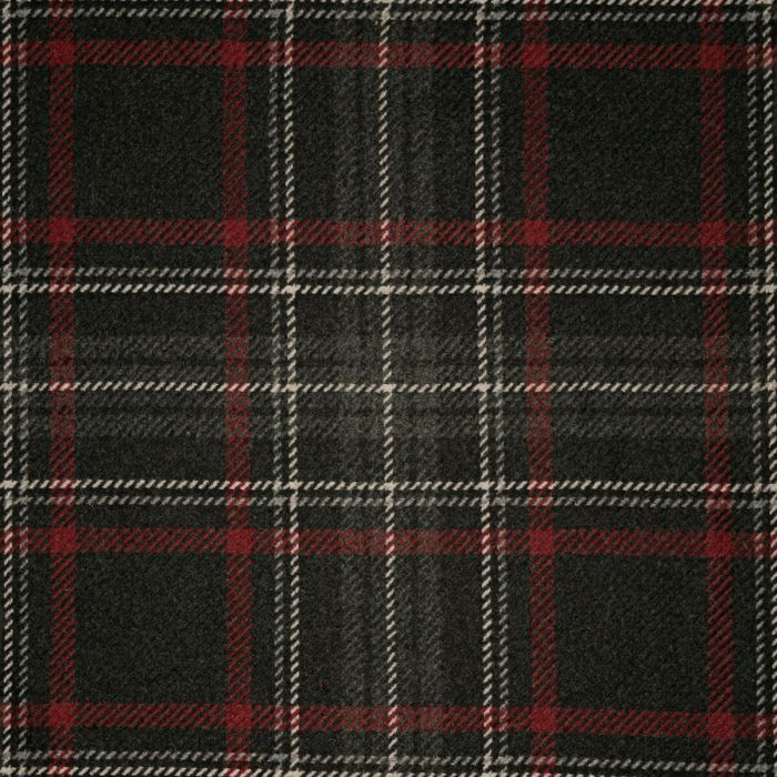 Bracken Stewart Graphite Heavyweight Wool Tartan Fabric Sample