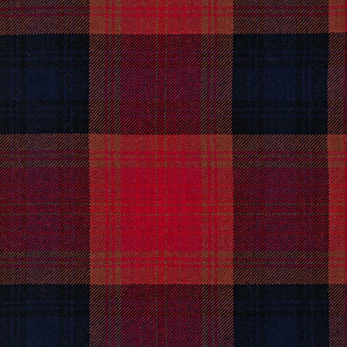 Navy & Red Plaid Lightweight Fabric