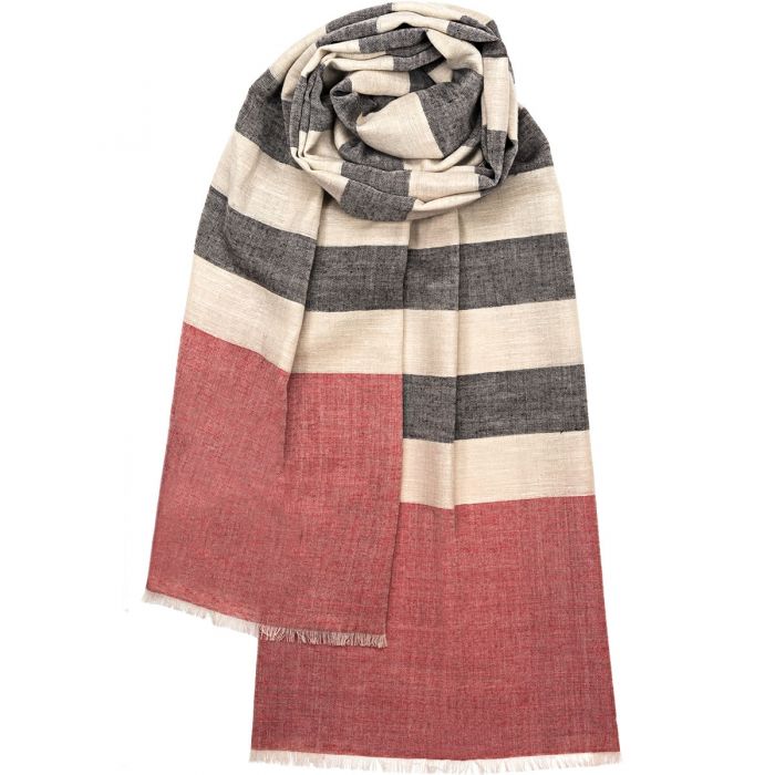 Dawson Strachur Crimson Linen Scarf