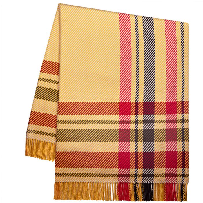 Darcy Sand Coast Tartan Luxury Wool Throw