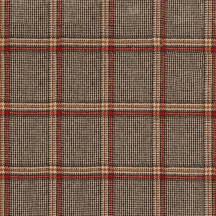 Olive Glen Windowpane Soft Wool Recycled Blend Tweed Fabric Sample