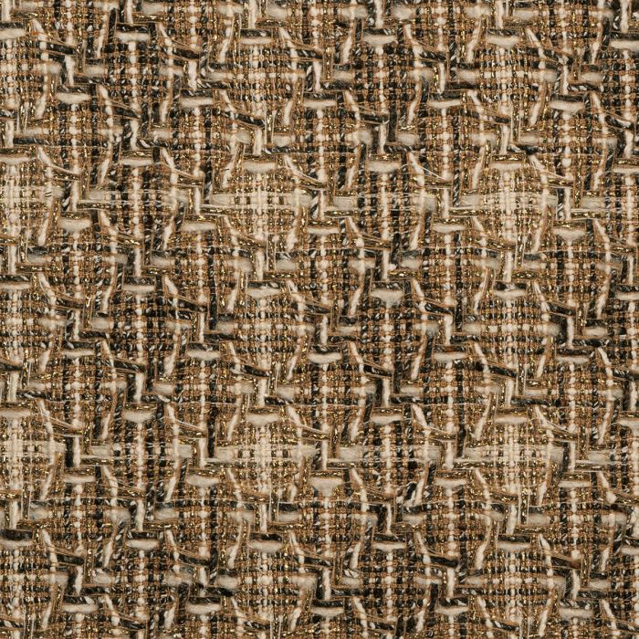 Donegal Shine Camel Check Tweed Fabric