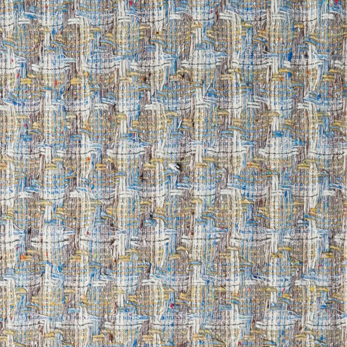 Lemon / Sky Fancy Heavyweight Wool Tweed Fabric Sample
