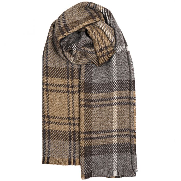 Fearne British Wool Cranston Taupe Scarf