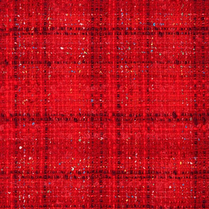 Fantasy Ruby Check Wool Blend Mohair Loop Tweed Fabric