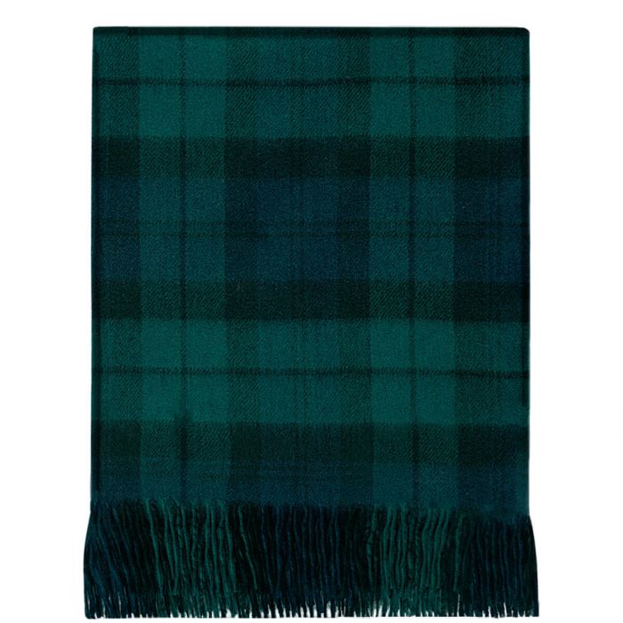 Innes Black Watch Modern Tartan Cashmere Blanket Lochcarron of Scotland