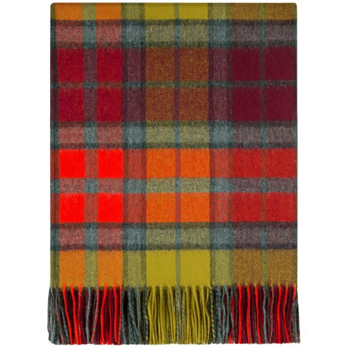 Border Buchanan Berry Tartan Lambswool Blanket