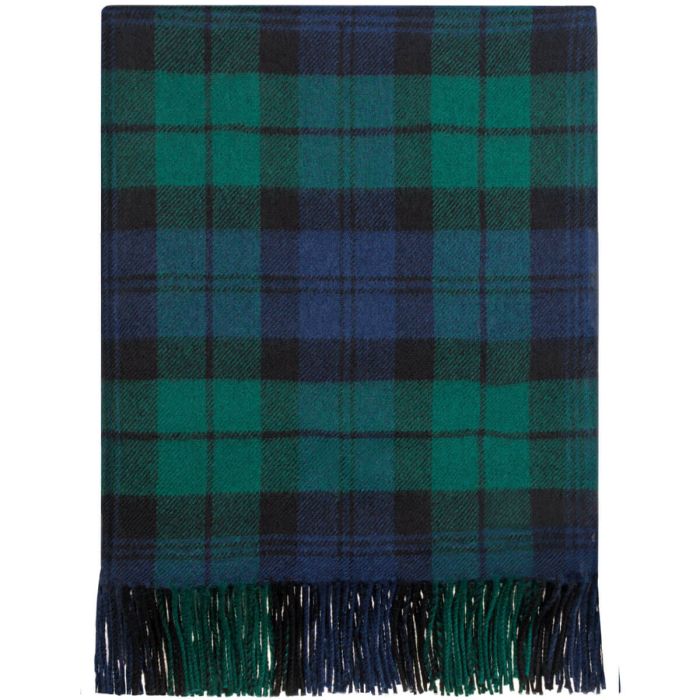 Border Black Watch Modern Tartan Lambswool Blanket | Lochcarron of Scotland