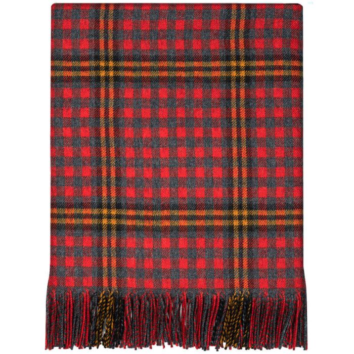 Red Red Rose Tartan Lambswool Blanket