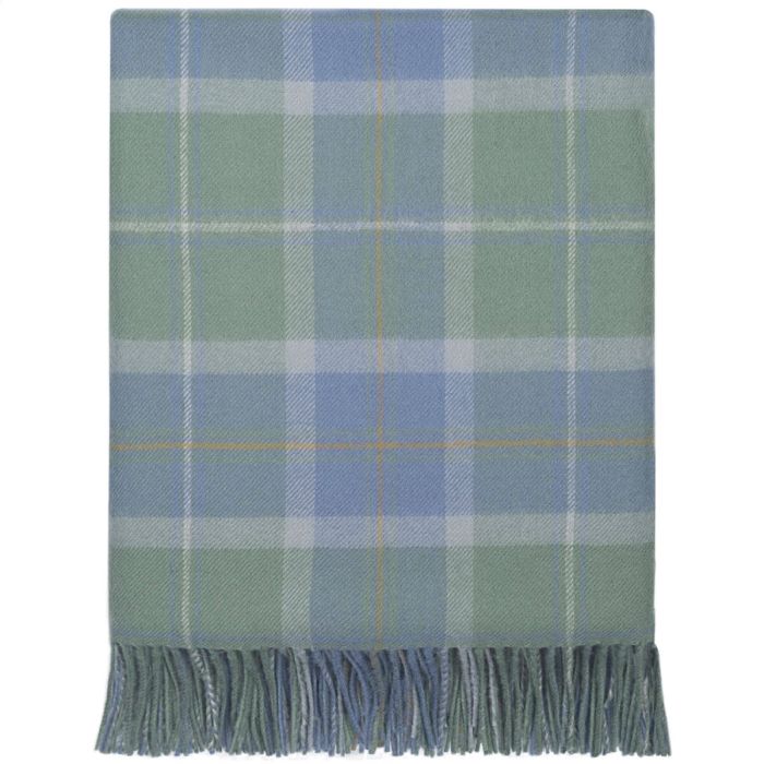 Borders Scottish Borderland Weathered Tartan Lambswool Blanket