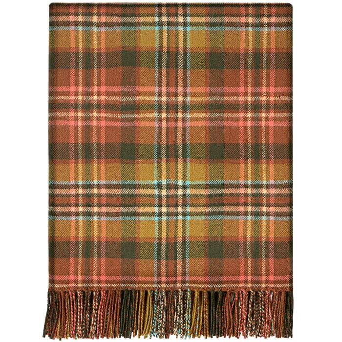 Scott Green Antique Tartan Lambswool Blanket