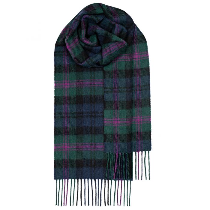 Bowhill Baird Modern Tartan Lambswool Scarf