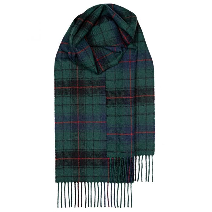 Bowhill Davidson Modern Tartan Lambswool Scarf