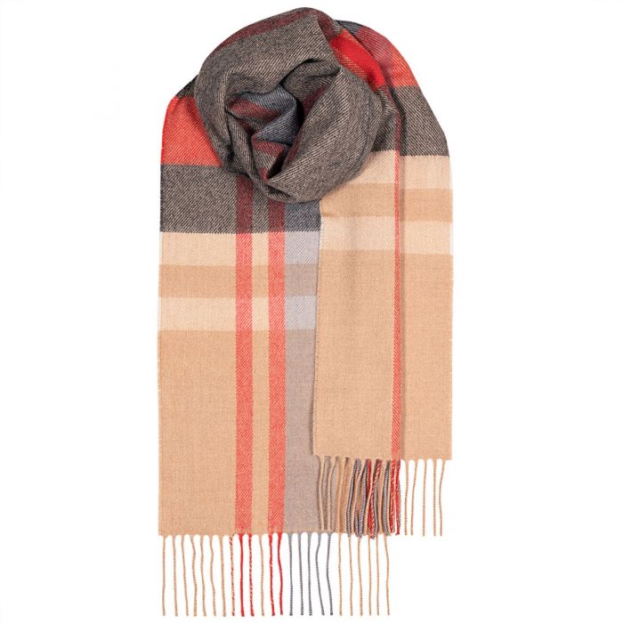 Bowhill Belses Camel Lambswool Scarf