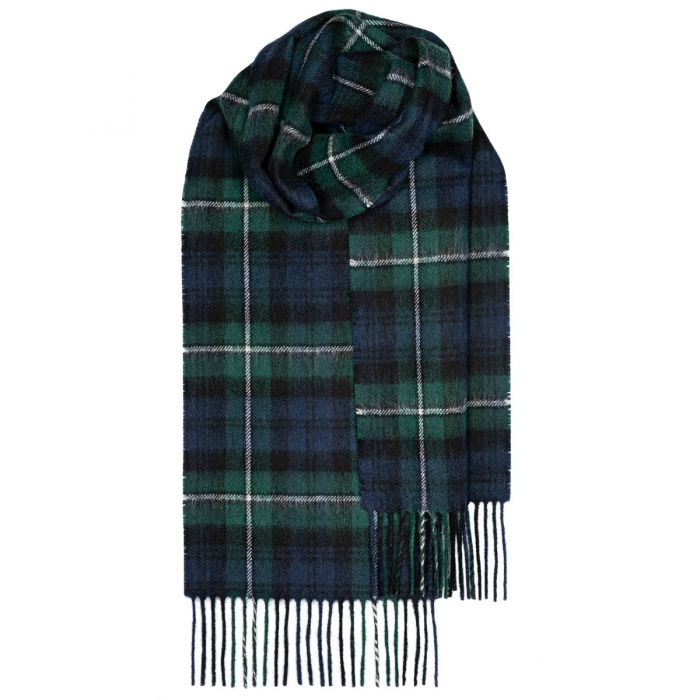 Bowhill Forbes Modern Tartan Lambswool Scarf