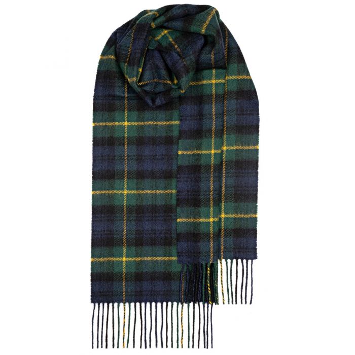 Bowhill Gordon Modern Tartan Lambswool Scarf