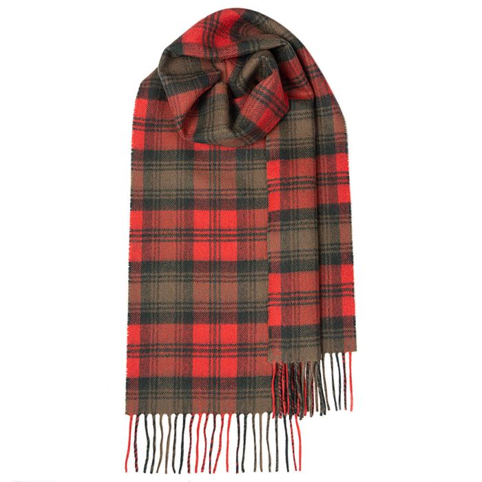 Bowhill Kerr Weathered Tartan Lambswool Scarf