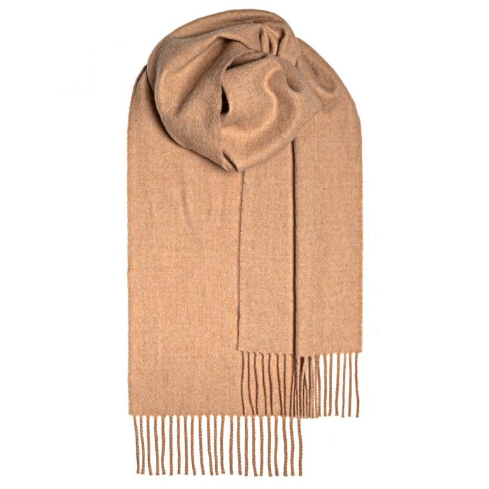 Bowhill Malt Plain Coloured Lambswool Scarf