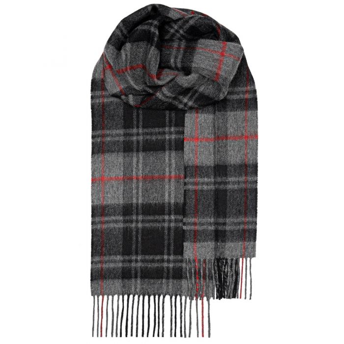 Bowhill Moffat Modern Tartan Lambswool Scarf