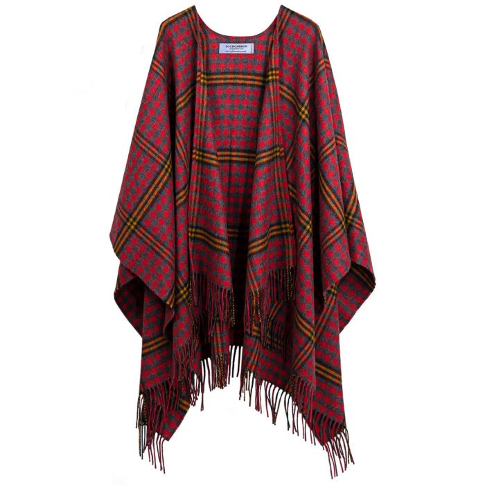 Red Red Rose Tartan Lambswool Serape