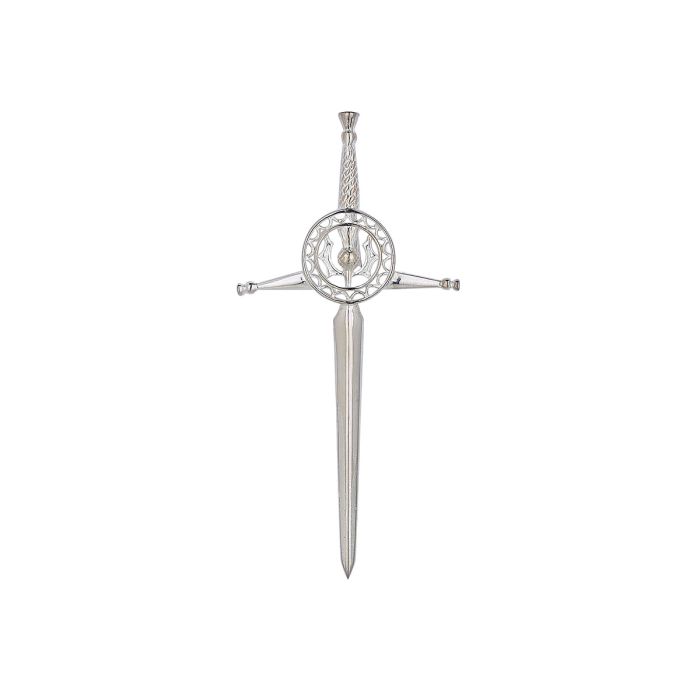 Deluxe Thistle Celtic Kilt Pin in Sterling Silver