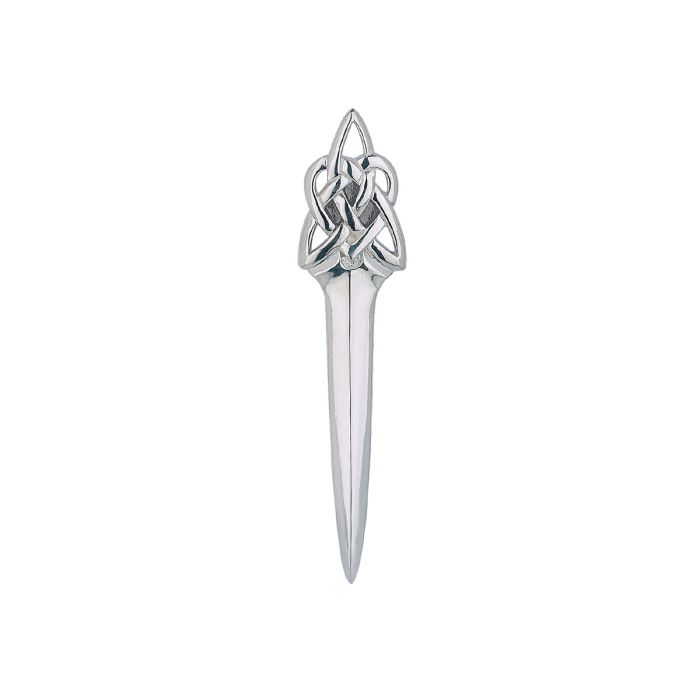 Deluxe Celtic Kilt Pin in Sterling Silver