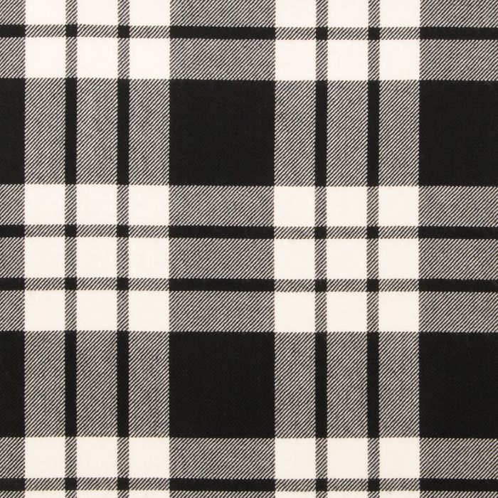 MacFarlane Black & White Lightweight Tartan Fabric